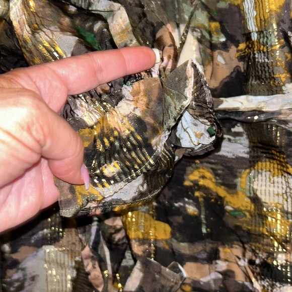 Anthropologie brown/gold midi dress M - Picture 7 of 8